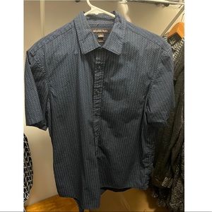 Blue Michael Kors Printed Button Up